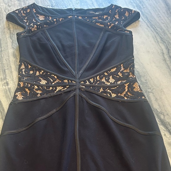 Tadashi Shoji Black Lace Inset Dress - Picture 5 of 9